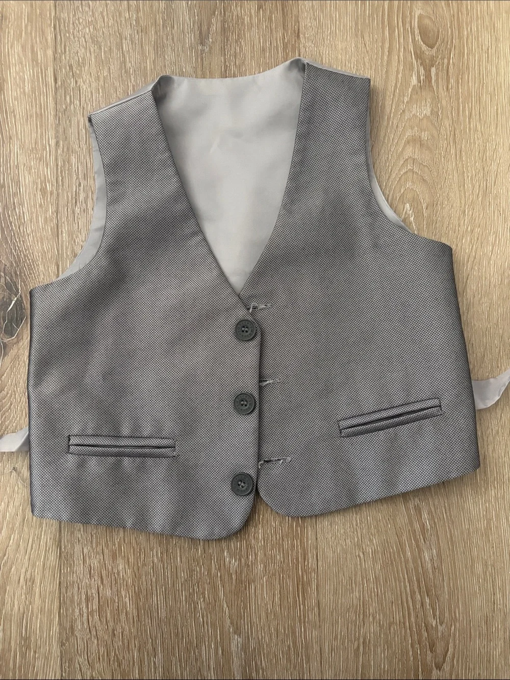 Boys' Silver-Gray three- Piece Suit Jacket & Trousers